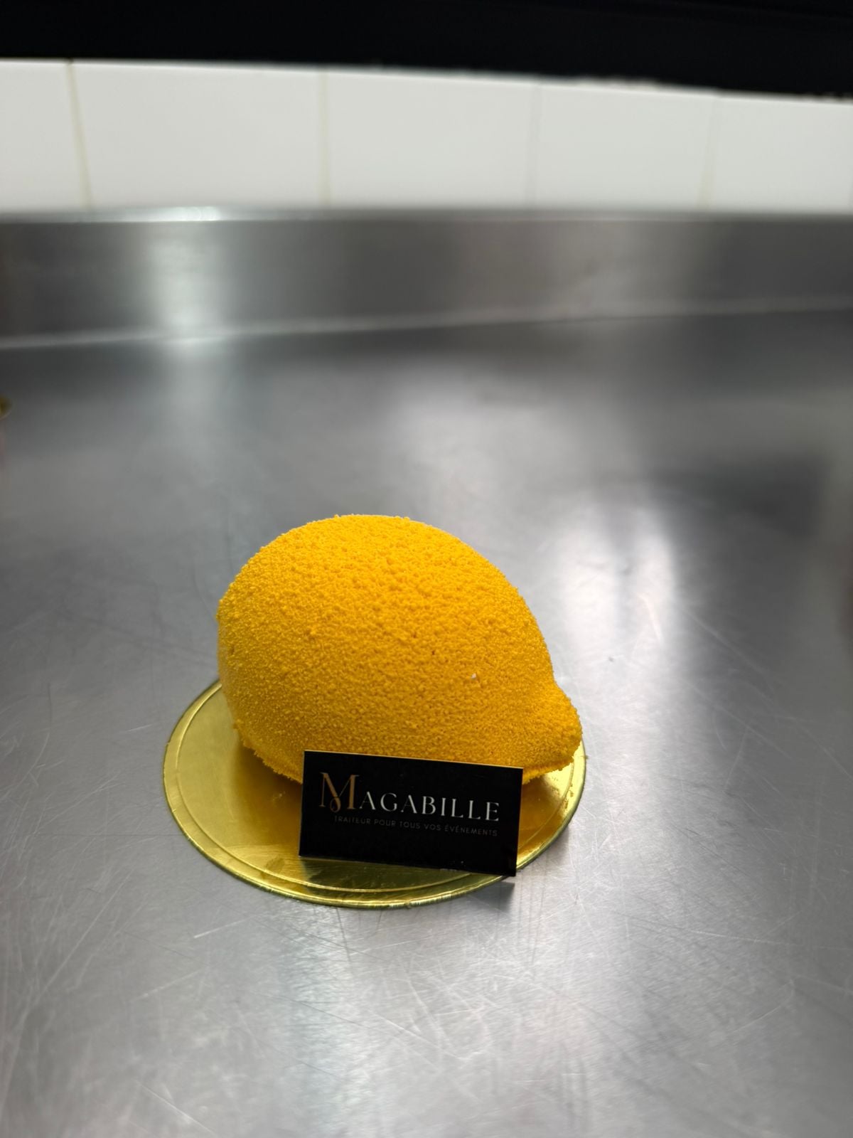 Entremets mangue, dessert individuel traiteur haut de gamme Marrakech